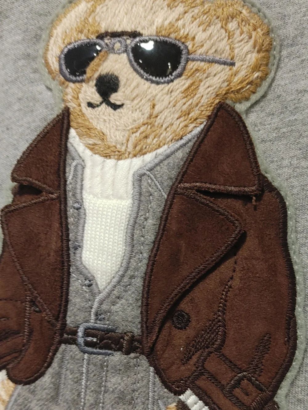 Ralph Lauren Purple Label Felpa Bear Appliqué Cotton & Cashmere Hoodie Size Larg - Picture 6 of 16
